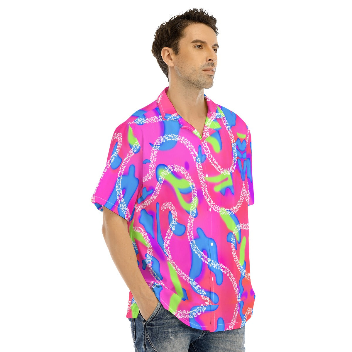 Malibu Men's Pink Hawaiian Shirt