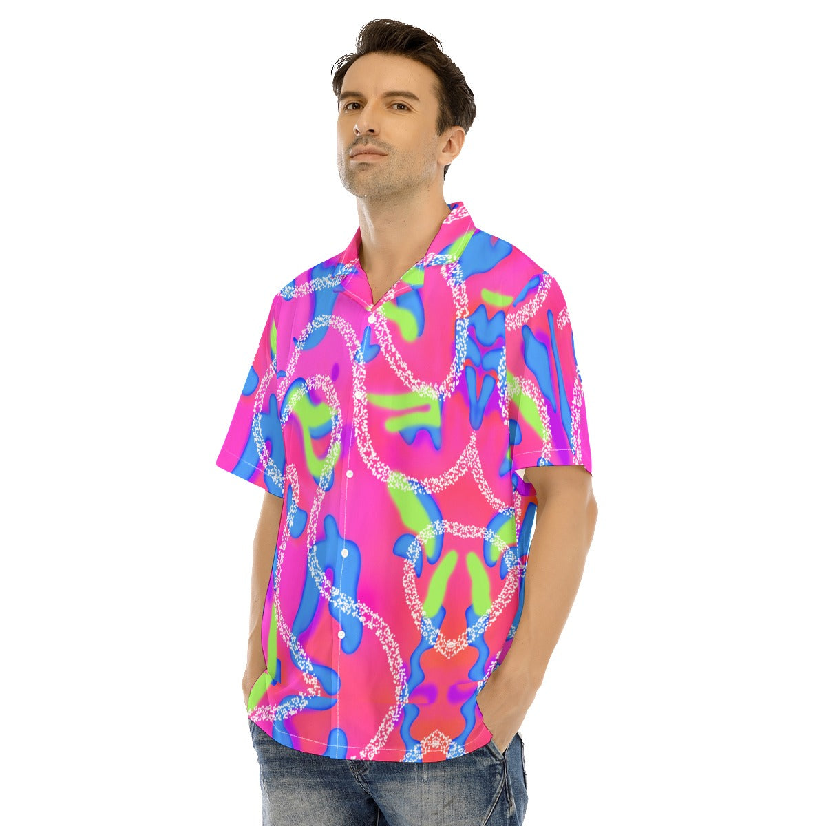 Malibu Men's Pink Hawaiian Shirt