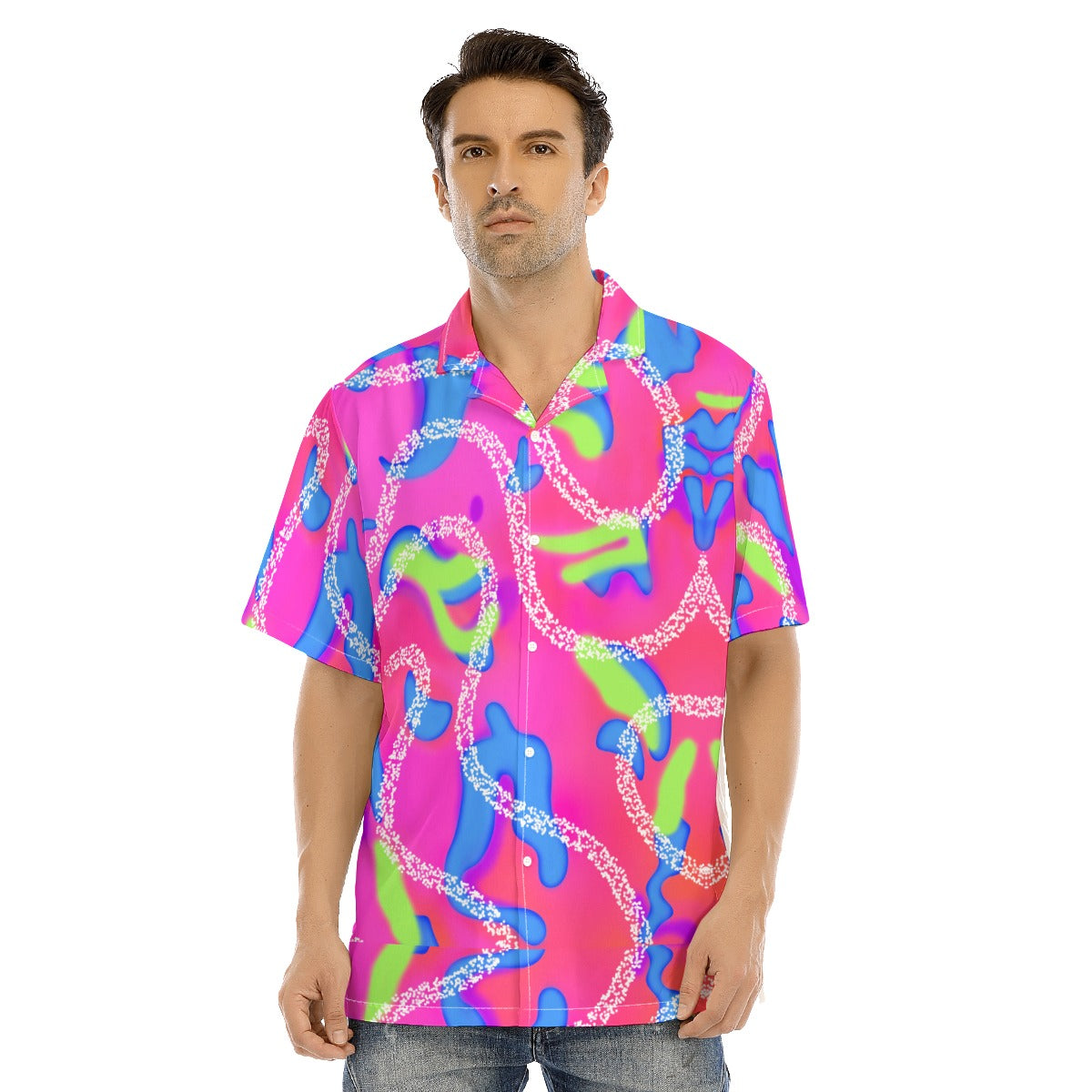 Malibu Men's Pink Hawaiian Shirt